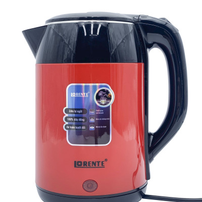 Ấm đun siêu tốc cao cấp 2.2L Lorente LT-3088R - Màu đỏ - Hàng Chính Hãng