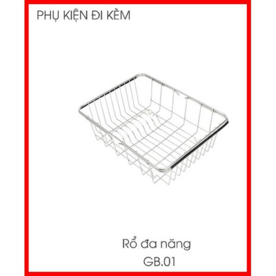 {CHÍNH HÃNG} Chậu rửa 2 hố lệch phụ kiện đi kèm chât liệu Inox 304 cao cấp mã GC.7843 thương hiệu GERARI