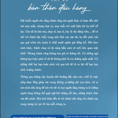 Không Sợ Đường Dài Vạn Dặm, Chỉ Sợ Bản Thân Đầu Hàng