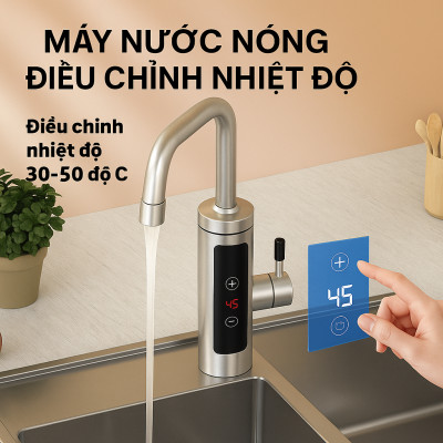 Máy Nước Nóng Trực Tiếp Inox – Điều Chỉnh Nhiệt Độ, An Toàn Tuyệt Đối