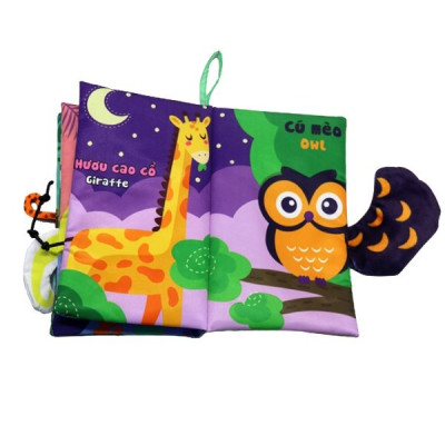 Sách Vải Tương Tác Cho Bé Đoán Đuôi Con Vật - Dạo Chơi Rừng Xanh