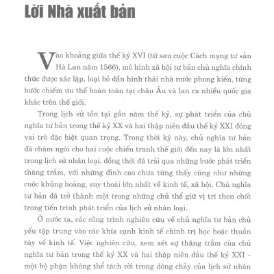 Chủ Nghĩa Tư Bản Lịch Sử Thăng Trầm 120 Năm (1900 - 2020)