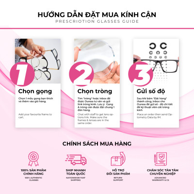 Gọng kính cận/viễn/loạn/lão 0303 nhựa thời trang cao cấp nam nữ siêu nhẹ siêu bền mắt kính OURESS