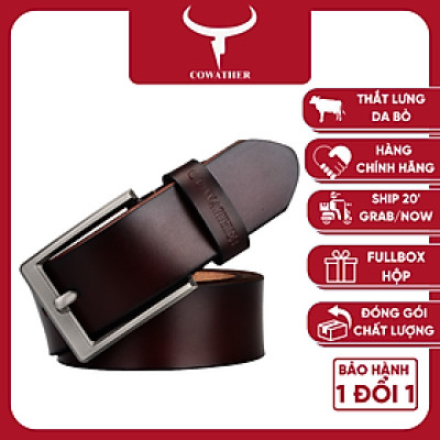 Thắt Lưng Da Bò Chính hãng COWATHER CF001 Nâu