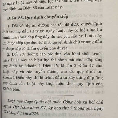Luật Đường Bộ Năm 2024 