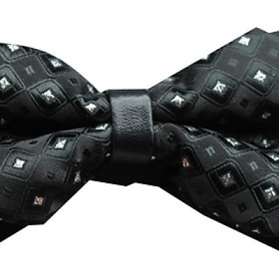 Nơ chú rể hai đầu nhọn hoa chấm bi