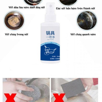 Chai Xịt Loại Bỏ Rỉ Sét Nồi Chảo 100Ml Tiện Dụng