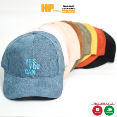 Mũ lưỡi trai ️ Nón kết thêu chữ Yes You Can phong cách Ulzzang form unisex nam nữ N06
