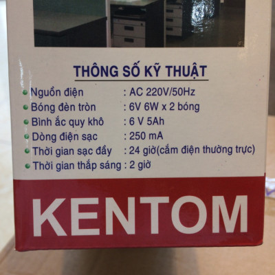 Đèn Sạc Khẩn Cấp Kentom KT2200