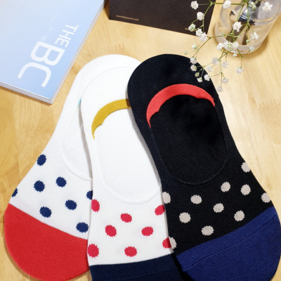 Tất vớ nữ cổ thấp chấm bi Kikiya cao cấp Hàn Quốc W-N-003