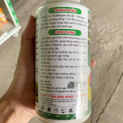 Phân bón lá Magie Kẽm Áo giáp kẽm (chai 500ml) - siêu xanh lá - dày lá - Quang hợp mạnh - tăng đậu trái - trái xanh - gai cứng - mang màu xanh đến cho cây trồng