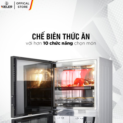 Tủ tiệt trùng Kieler KL-TL465 2 in 1 tích hợp lò chiên thức ăn và khử trùng đồ dùng bếp - Hàng Chính Hãng