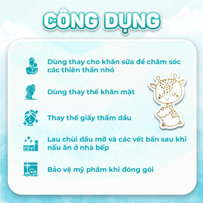 Khăn vải khô đa năng Happy Kids EcoWipes túi 270 tờ không mùi không cồn không paraben an toàn cho da nhạy cảm