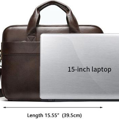 Cặp da bò thật đựng vừa laptop 15inch BHM7022 Túi xách công sở nam. Hàng chính hãng.