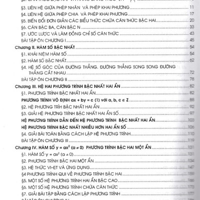 Tổng hợp các bài toán phổ dụng Đại số 9