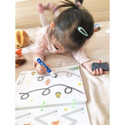 Đồ chơi giáo dục thông minh cho bé tập vẽ tập viết xoá được dùng nhiều lần 64 trang kèm 6 bút