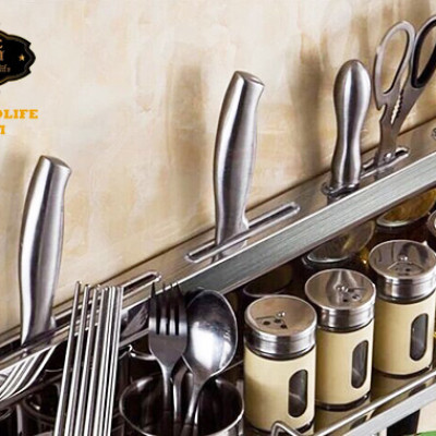 Kệ bếp đa năng Inox SUS 304 Eurolife EL-K4 ( Trắng bạc)
