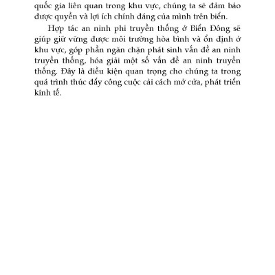 An Ninh Phi Truyền Thống Ở Biển Đông - Cơ Hội Và Vấn Đề Đặt Ra Đối Với Việt Nam