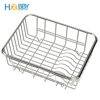 Khay để chén đĩa rau quả gác chậu rửa inox 304 Hobby Home Decor KDC3