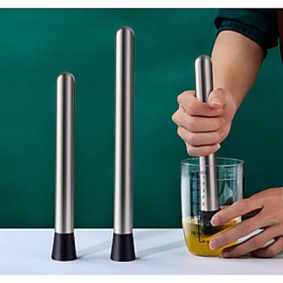 Chày Dầm Pha Chế Bar Muddle INOX. Dụng cụ dầm trái cây, hoa quả thực phẩm. Pha Cocktail Bartender