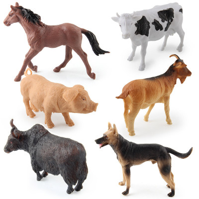 Bộ 6 đồ chơi ĐỘNG VẬT NUÔI nông trại N929-78 size lớn cho bé: NGỰA, BÒ SỮA, CHÓ, DÊ, HEO, BÒ ĐỰC