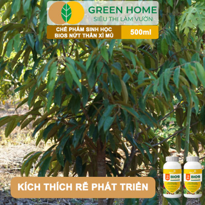 Chế Phẩm Sinh Học Bacte Bios Nứt Thân Xì Mủ, Green Home, Chai 500ml, Từ Thảo Mộc Hiệu Lực Nhanh Mạnh