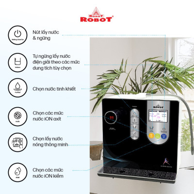 Máy Lọc Nước Điện Giải Ion Kiềm ROBOT IonSmart 510 Nóng Thông Minh - Hàng Chính Hãng