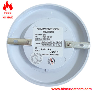 Đầu báo khói quang điện hi max HD1003 (Kèm đế)