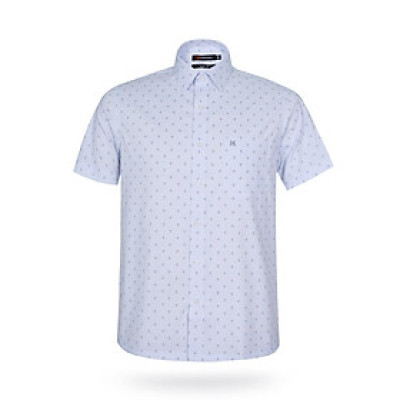 Áo sơ mi nam KHATOCO ngắn tay họa tiết A1MN498T2-CNIN618-2609-N