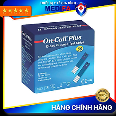 50 que thử tiểu đường On call plus của hãng ACON/Mỹ, dùng cho máy On call plus và On call EZii