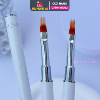 Cọ Ombre Cán Đá Sang Chảnh - Chuyên Dụng Làm Nail, Đầu Dẹt Lông Thưa, Cán Đá, Thiết Kế Đẹp, Tiện Dụng