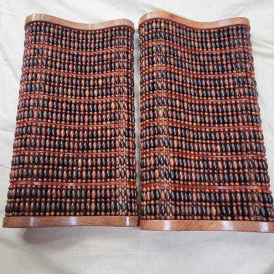 Gối Gỗ Trắc Hạt Cao Cấp - Gối Công Thái Học ( video , hình thật )