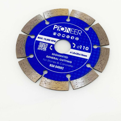 LƯỠI CẮT GẠCH ĐÁ 9 RĂNG PHI Ø 110MM RSA04002 chuyên cắt gạch, đá chất lượng cao chính hãng