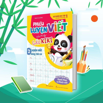 Sách - Phiếu Luyện Đọc Luyện Viết Cùng Gấu Kiki - Combo 4 Cuốn - Megabook