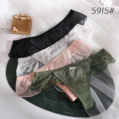 COMBO 4 QUẦN LỌT KHE REN BÈO PINOT 5915