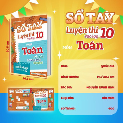 Sách - Sổ Tay Luyện Thi Vào Lớp 10 Môn Toán - Megabook