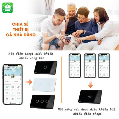 Ổ Cắm Tích Hợp 2 Nút Công Tắc Wifi Hunonic Datic Bật Tắt Từ Xa Trên Điện Thoại & Ra Lệnh Giọng Nói