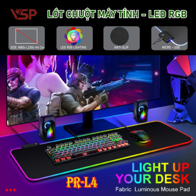 Lót chuột Pad LED PR-L4-hàng chính hãng 