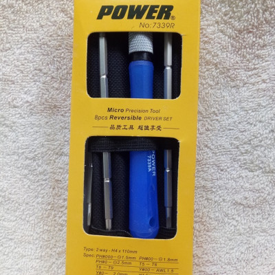Bộ Vít đa năng 8 in 1 - Power 7339R - dùng để sửa chữa điện thoại, laptop, máy tính bảng, và các thiết bị điện tử - Hàng chính hãng