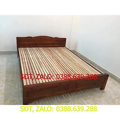 Giường gỗ keo tràm tự nhiên