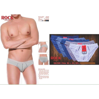 QA-546. Quần lót nam cao cấp ROCK mát lạnh QA-546, form thấp trên nền chất liệu thun lạnh (microfiber)