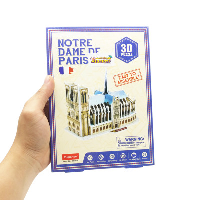 Mô Hình Giấy 3D Nhà Thờ Đức Bà Paris - Cubic Fun S3012H (39 Mảnh Ghép)