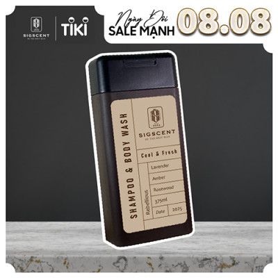 Sữa tắm dầu gội cho nam hương nước hoa 375ml Rebellious thương hiệu SIGSCENT