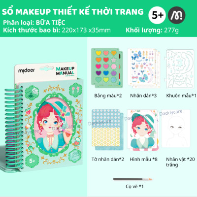 Sổ Tay Tập Trang Điểm Và Thiết Kế Trang Sức Mideer Make up Manual, Đồ Chơi Cho Bé Từ 5 Tuổi