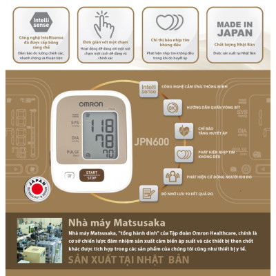 Máy đo huyết áp tự động bắp tay Omron JPN600