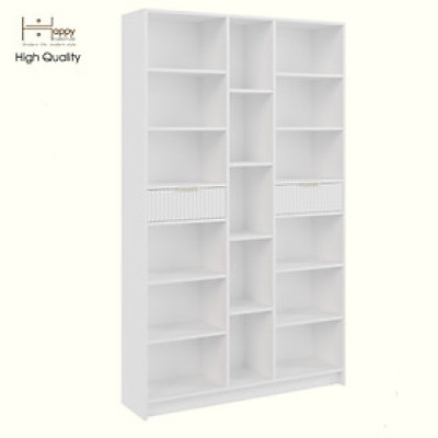 HAPPY FURNITURE , Kệ lưu trữ 2 ngăn kéo - NAMI, KSA_073 , 120cm x 30cm x 200cm DxRxC