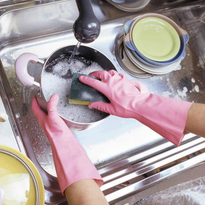 Găng tay cao su Dunlop màu hồng 100% cao su tự nhiên cao cấp mềm dai - made in Japan