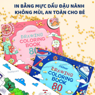Đồ chơi thủ công 80 bức tranh tô màu cho bé Mideer Drawing Coloring, đồ chơi sáng tạo cho bé 2,3,4,5,6 tuổi
