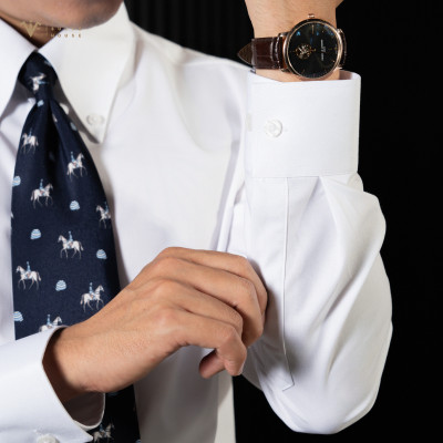 [ SEASON 2025 ] Sơ mi TRẮNG, CỔ BUTTON DOWN, chất liệu Bamboo + Cotton, Regular-fit tôn dáng, mặc công sở, đi tiệc lịch lãm