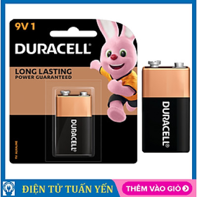  Pin 9V, Pin vuông Duracell Alkaline ( vỉ 1 viên) - Tuấn Yến